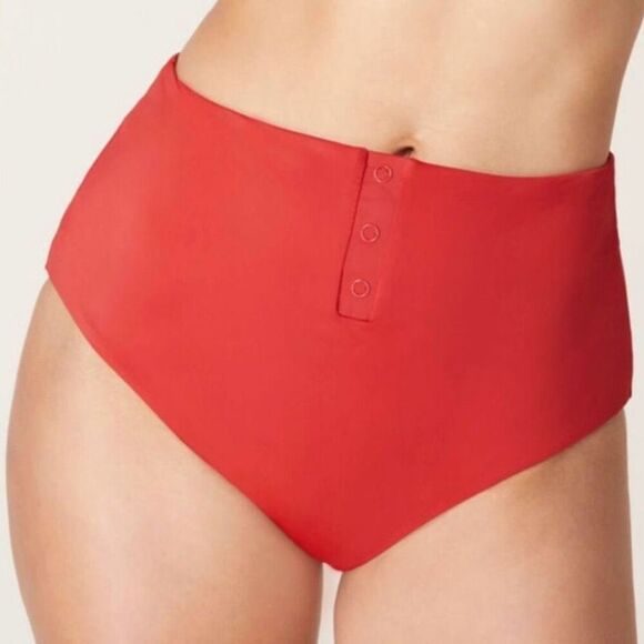 Andie Swim The Snap Bikini Bottom in Chili Pepper Size XS NWT - Picture 1 of 12